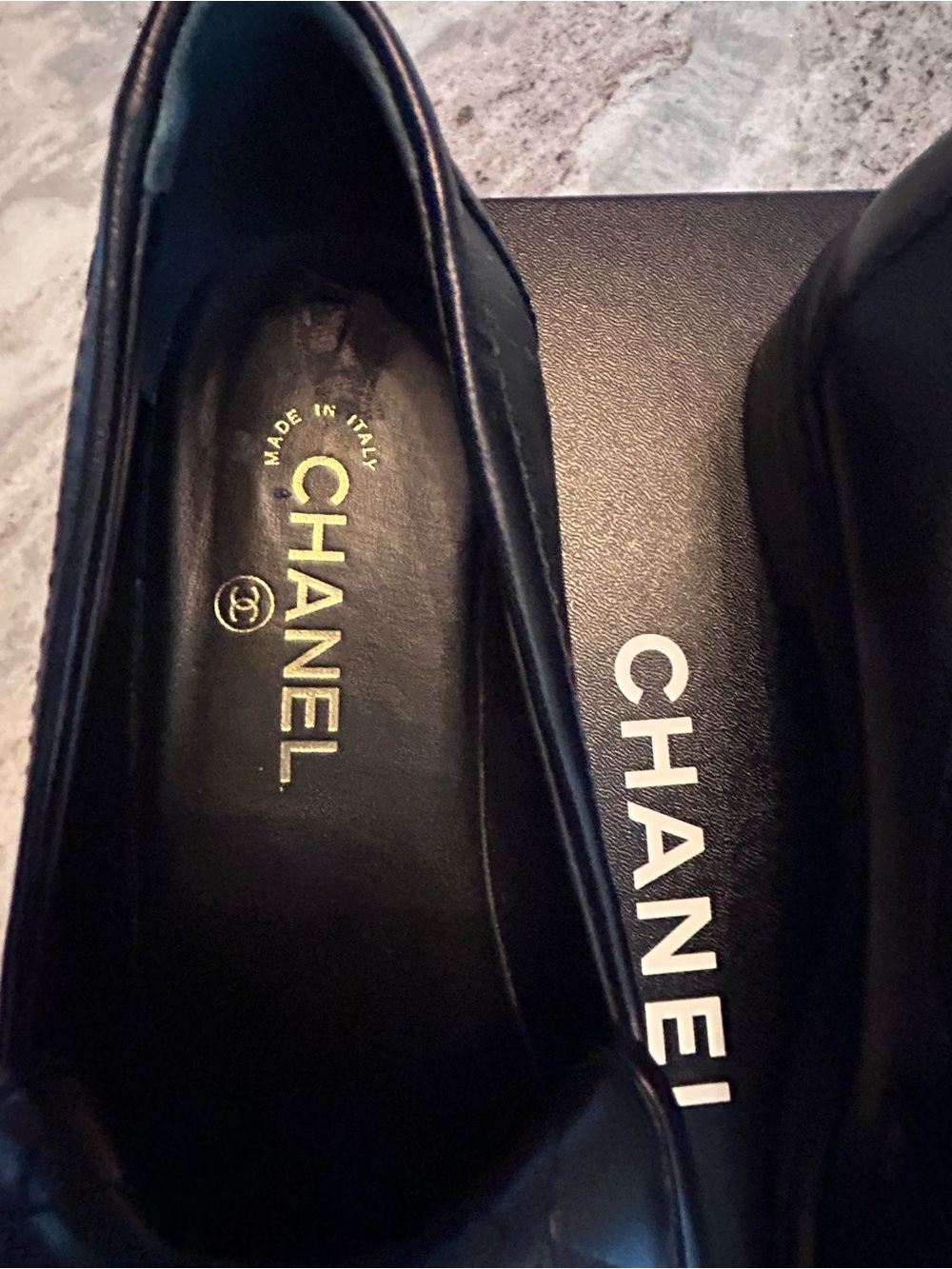 CHANEL Black Quilted Leather Loafers with Gold CC Hardware fits size 42 10 - Picture 11 of 11
